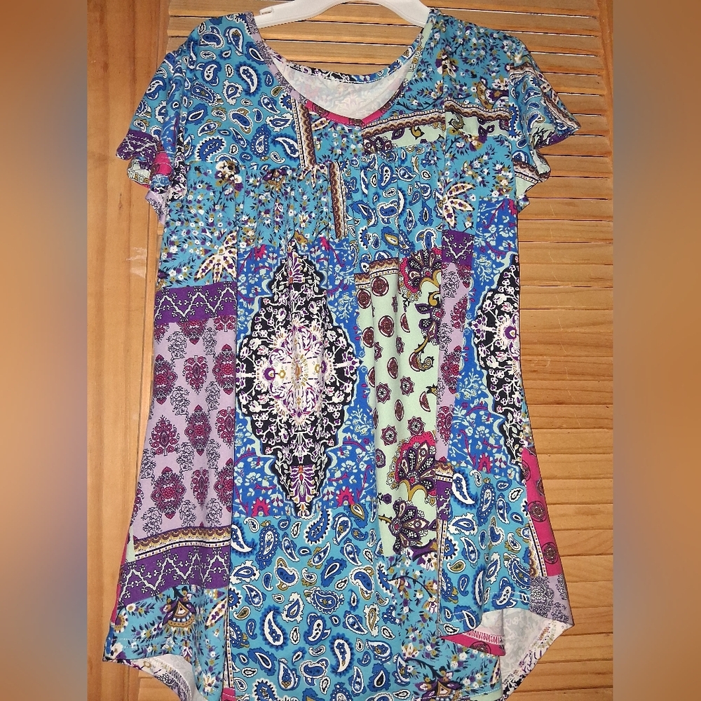 Women's Multicolor Paisley Top